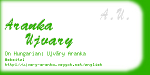 aranka ujvary business card
