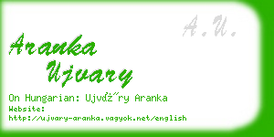 aranka ujvary business card